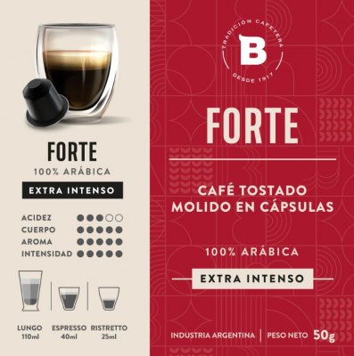 Capsulas FORTE compatibles con Nespresso