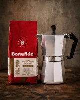 CAFETERA MOKA 9 TZ + 1/4 CAFÉ TOSTADO marca 